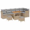 vidaXL Gartensofa-set 8 pcs Beige Poly-Rattan