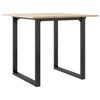 vidaXL Esstisch O-Gestell 90x90x75cm Massivholz Kiefer und Stahl
