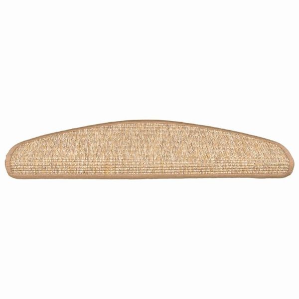 vidaXL Stufenmatten 15 Stk. 65x21x4 cm Hellbraun Halbrund Gro&szlig;