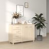 vidaXL Sideboard HAMAR Honigbraun 113x40x80 cm Massivholz Kiefer