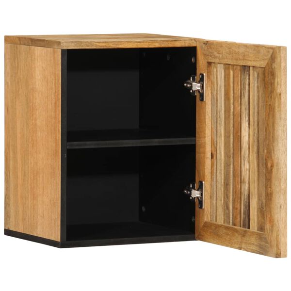 vidaXL Bad-Wandschrank 38x34x48 cm Massives Raues Mangoholz