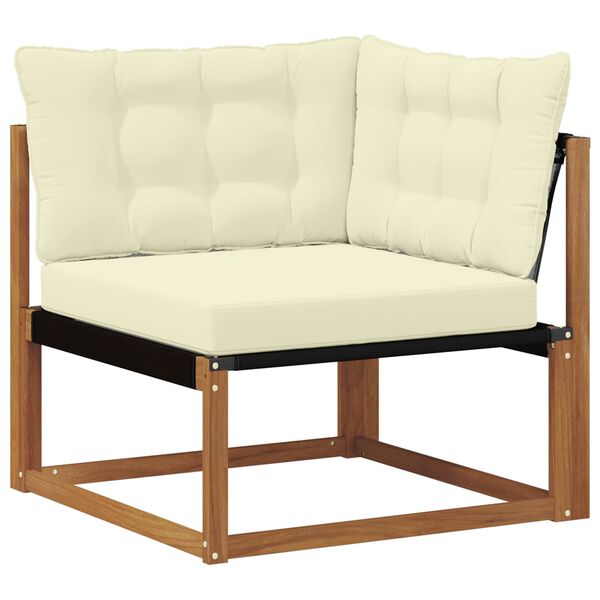 vidaXL Outdoor-Sofagarnitur mit Kissen 7 pcs Natur und Creme