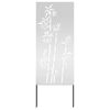 vidaXL Garten Sichtschutz-Leinwand Silber 50 x 140 cm Verzinkter Stahl
