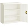 vidaXL Aktenschrank Wei&szlig; 90x40x130 cm Stahl