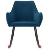 vidaXL Schaukelstuhl Blau Samt