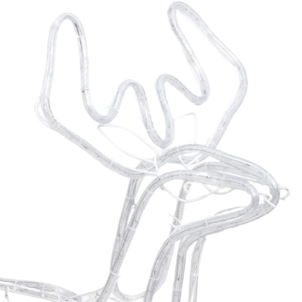 vidaXL Rentier-Silhouetten 3 Stk. Warmwei&szlig; 76x42x87 cm