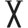 vidaXL Couchtischbeine X-Form 2 Stk. Schwarz 28x(42-43) cm Stahl