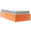 vidaXL Bett mit Matratze Wachsbraun 100x200 cm Massivholz Kiefer