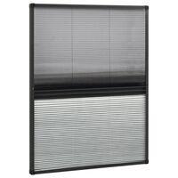 vidaXL Insektenschutz-Plissee für Fenster Alu 80x100 cm mit Jalousie