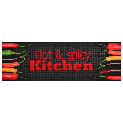 vidaXL Küchenbodenmatte Waschbar Hot&Spicy 45x150 cm