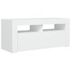 vidaXL TV-Schrank mit LED-Leuchten Weiß 90x35x40 cm