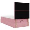 vidaXL Ottoman-Bett mit Matratzen & LEDs Rosa 80x200 cm Samt