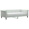 vidaXL Tagesbett mit Matratze Hellgrau 90x190 cm Samt