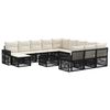 vidaXL Gartensofa-set 13 stk. Schwarz und Cremewei&szlig; Poly-Rattan