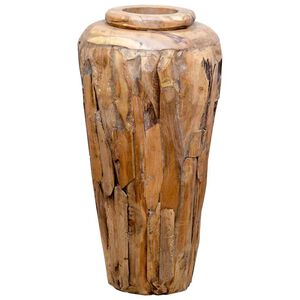 vidaXL Deko-Vase 40 x 80 cm Massivholz Teak