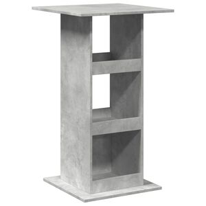 vidaXL Bartisch mit Ablagen Betongrau 60x60x102 cm Holzwerkstoff