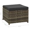 vidaXL 8-tlg. Garten-Lounge-Set mit Kissen Poly Rattan Grau