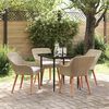 vidaXL Garten Essgruppe mit Kissen 5 pcs Beige Poly-Rattan