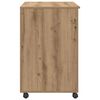vidaXL Tisch mit Rollen Artisan-Eiche 91 x 50 x 77 cm Holzwerkstoff