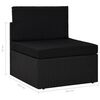 vidaXL 4-tlg. Garten-Lounge-Set Poly Rattan Schwarz