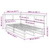 vidaXL Massivholzbett mit Regal ohne Matratze 90x190 cm Kiefer