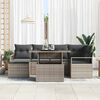 vidaXL Garten-Sofa-Set mit Kissen 7 pcs Grau