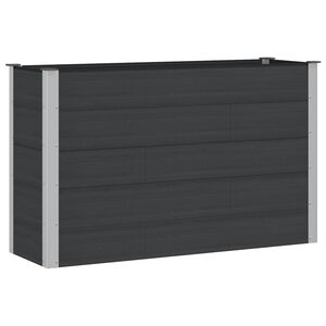 vidaXL Hochbeet Schwarz 150 x 50 x 91 cm