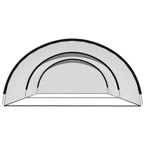 vidaXL Baseball-Schlagk&auml;fig Schwarz 500x400x250 cm Polyester