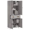 vidaXL Highboard Grau Sonoma 69,5x34x180 cm Holzwerkstoff