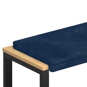 vidaXL Bankkissen Pl&uuml;schcord Marineblau Tiefe 35 cm