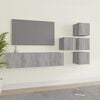 vidaXL 6-tlg. TV-Schrank-Set Grau Sonoma Holzwerkstoff