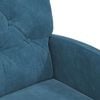 vidaXL Esszimmerst&uuml;hle mit Rollen 2 pcs Blau 58 x 67 x 97 cm Samt