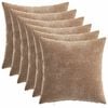 vidaXL Kissenbezug 6 pcs HEERLEN Braun 40 x 40 cm Chenille-Stoff
