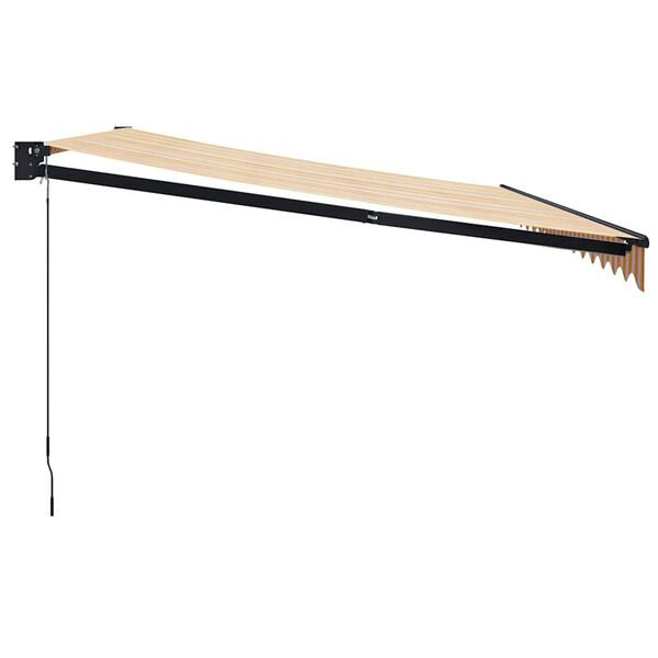 vidaXL Markise Einziehbar Gelb und Wei&szlig; 4x3 m Stoff und Aluminium