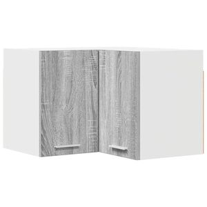 vidaXL H&auml;ngeschrank Grau Sonoma und Wei&szlig; 57 x 57 x 40 cm Holzwerkstoff