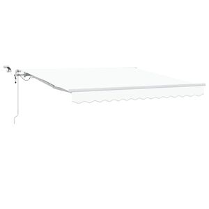 vidaXL Ausziehbare Markise Wei&szlig; 300 x 250 cm Polyester
