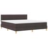 vidaXL Boxspringbett mit Matratze Dunkelbraun 180 x 200 cm Stoff