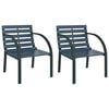 vidaXL Gartenst&uuml;hle 2 Stk. Grau Holz