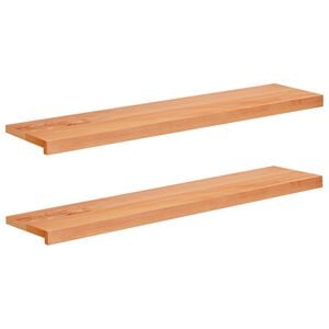 vidaXL Fensterb&auml;nke 2 stk. Lackiert 120 x 30 x 2 cm Massivholz Buche