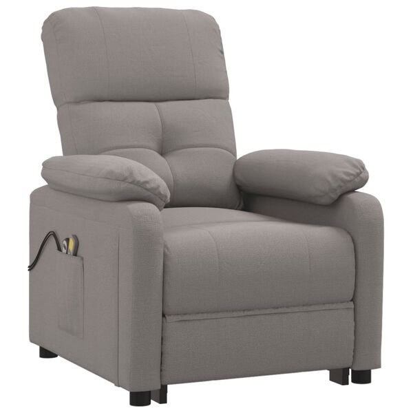 vidaXL Massagesessel Elektrisch Taupe Stoff