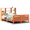 vidaXL Massivholzbett ohne Matratze Wachsbraun 135x190 cm Kiefernholz