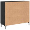 vidaXL Sideboard Schwarz Eichen-Optik 90 x 34 x 80 cm Holzwerkstoff