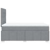 vidaXL Boxspringbett mit Matratze Hellgrau 120x190 cm Stoff