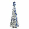 vidaXL K&uuml;nstlicher Weihnachtsbaum mit 150 LEDs Wei&szlig; 180 cm PVC