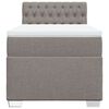 vidaXL Boxspringbett mit Matratze Taupe 80x200 cm Stoff