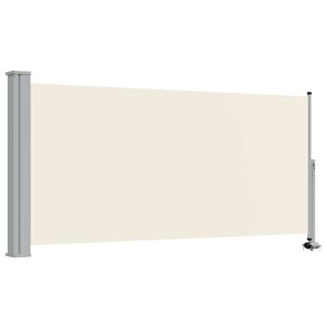 vidaXL Ausziehbare Seitenmarkise 120x300 cm Creme