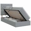 vidaXL Aufbewahrungsbett mit Matratze Hellgrau 100 x 200 cm Stoff