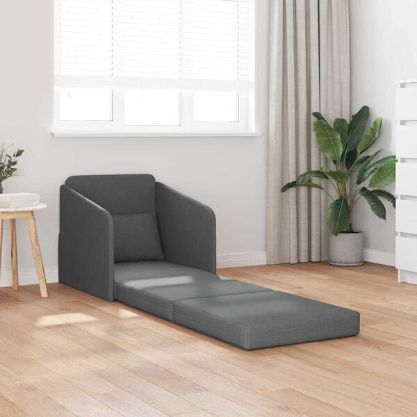 vidaXL Schlafsofa 60cm Dunkelgrau Stoff