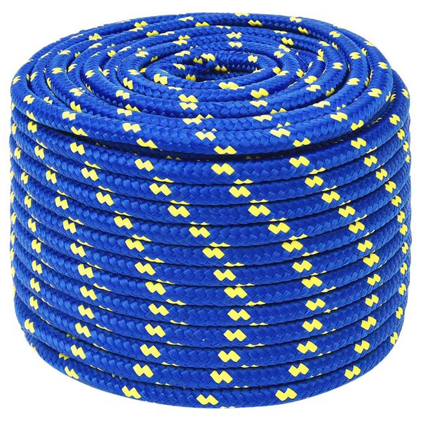 vidaXL Bootsseil Blau 14 mm 100 m Polypropylen