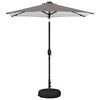 vidaXL Gartenparasol mit LED-Lichtern und Sockel 230 x 230 cm